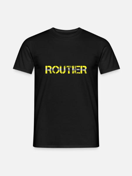 Routier Gillet jaune - T-shirt homme - noir