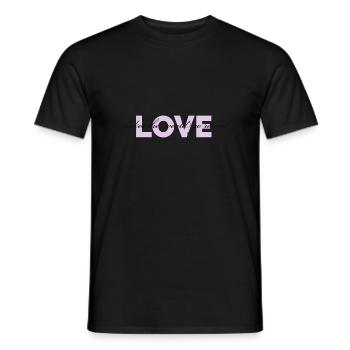 Love - Männer T-Shirt - Schwarz - Vorne - AI Model Male 178 light (178cm)
