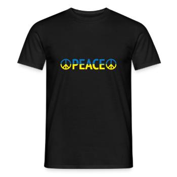 Peace Ukraine No war - Men's T-Shirt - black - Front - AI Model Male 178 light (178cm)