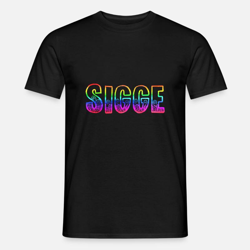 sigge rs arc-en-ciel - T-shirt homme - noir