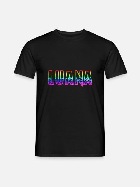 luana rs regenbogen - Männer T-Shirt - Schwarz