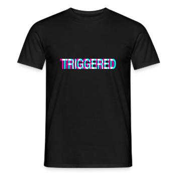 Triggered Optical Illusion Funny Gaming Meme - Men's T-Shirt - black - Front - AI Model Male 178 light (178cm)