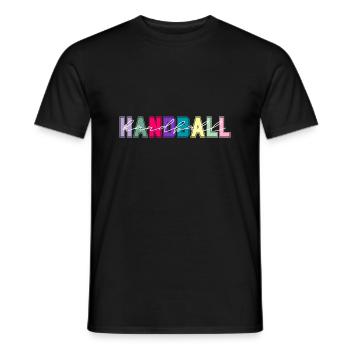 Handball couleurs - cadeau amateur de handball - T-shirt homme - noir - Devant - AI Model Male 178 light (178cm)
