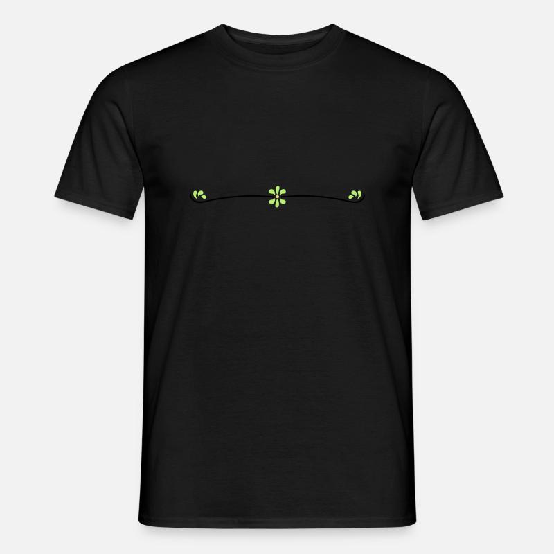 Blumenranke - Männer T-Shirt - Schwarz