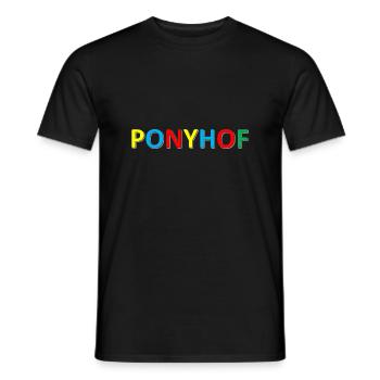 PONYHOF ~ Design für Pferdefreunde - Männer T-Shirt - Schwarz - Vorne - AI Model Male 178 light (178cm)