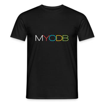 Myodb colorful Text - Männer T-Shirt - Schwarz - Vorne - AI Model Male 178 light (178cm)