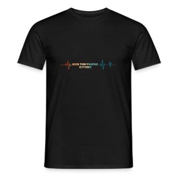 Battement de coeur rétro suis ton propre rythme - T-shirt homme - noir - Devant - AI Model Male 178 light (178cm)