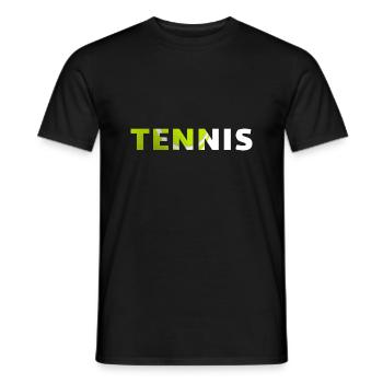Tennis-originelle Geschenkidee - Männer T-Shirt - Schwarz - Vorne - AI Model Male 178 light (178cm)