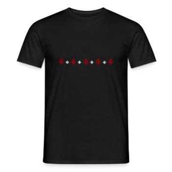 Strickpullover Muster Reihe Weihnachtskugel - Männer T-Shirt - Schwarz - Vorne - AI Model Male 178 light (178cm)