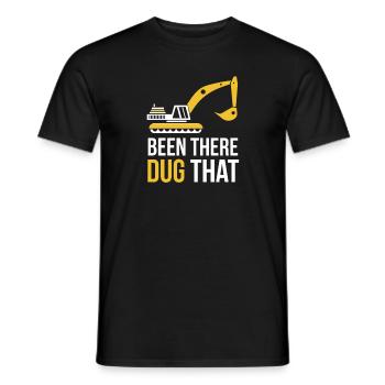 Cool excavator digger dirt kids fun gift - Men's T-Shirt - black - Front - AI Model Male 178 light (178cm)