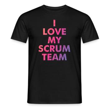 J'aime mon équipe de mêlée - T-shirt homme - noir - Devant - AI Model Male 178 light (178cm)