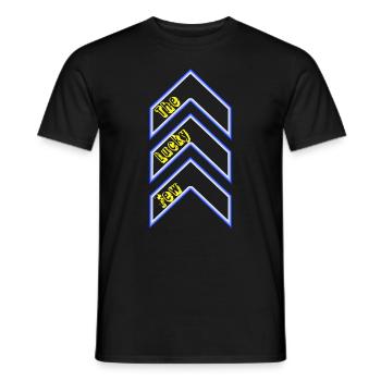 Les chanceux - syndrome de Down - T-shirt homme - noir - Devant - AI Model Male 178 light (178cm)