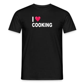 J’ADORE CUISINER J’adore cuisiner - T-shirt homme - noir - Devant - AI Model Male 178 light (178cm)