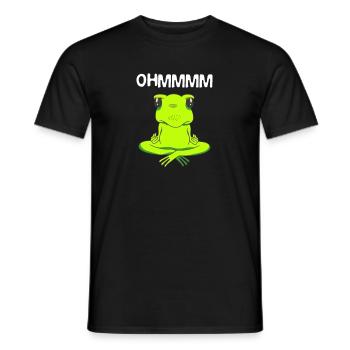 Yoga relax conception de grenouille pour le sport, la méditation, - T-shirt homme - noir - Devant - AI Model Male 178 light (178cm)