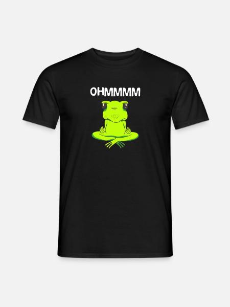 Yoga Relax Frosch Design für Sport, Meditation, - Männer T-Shirt - Schwarz