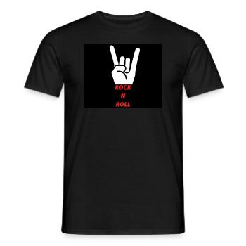 ROCK N ROLL - Männer T-Shirt - Schwarz - Vorne - AI Model Male 178 light (178cm)
