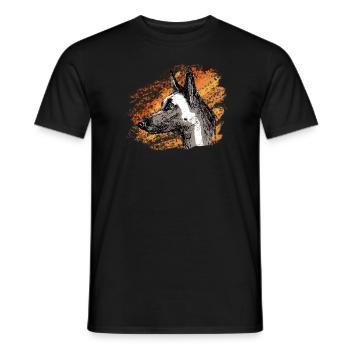 malinois de feu - T-shirt homme - noir - Devant - AI Model Male 178 light (178cm)