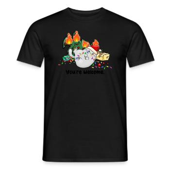 Christmas Funny Cat Christmas Tree Cat - Men's T-Shirt - black - Front - AI Model Male 178 light (178cm)