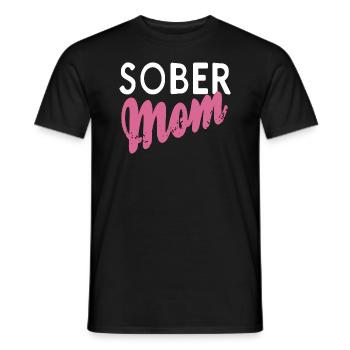 Sober Mom Retro Sobriety Designs - Männer T-Shirt - Schwarz - Vorne - AI Model Male 178 light (178cm)