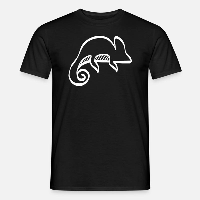 Chamäleon - Männer T-Shirt - Schwarz