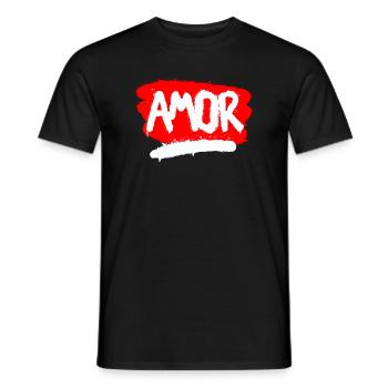 Liebe - AMOR - Männer T-Shirt - Schwarz - Vorne - AI Model Male 178 light (178cm)