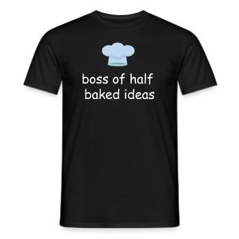 Cuisiner en disant chapeau de chef - T-shirt homme - noir - Devant - AI Model Male 178 light (178cm)