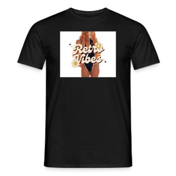Retro Vibe - Männer T-Shirt - Schwarz - Vorne - AI Model Male 178 light (178cm)