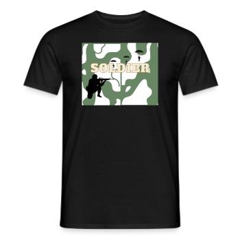 Soldier - Männer T-Shirt - Schwarz - Vorne - AI Model Male 178 light (178cm)