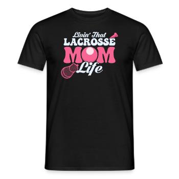 Livin' That Lacrosse Mom Life Goalie Player Team F - Männer T-Shirt - Schwarz - Vorne - AI Model Male 178 light (178cm)