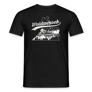 Woidmensch Waldmensch - Männer T-Shirt - Schwarz - Vorne - AI Model Male 178 light (178cm)