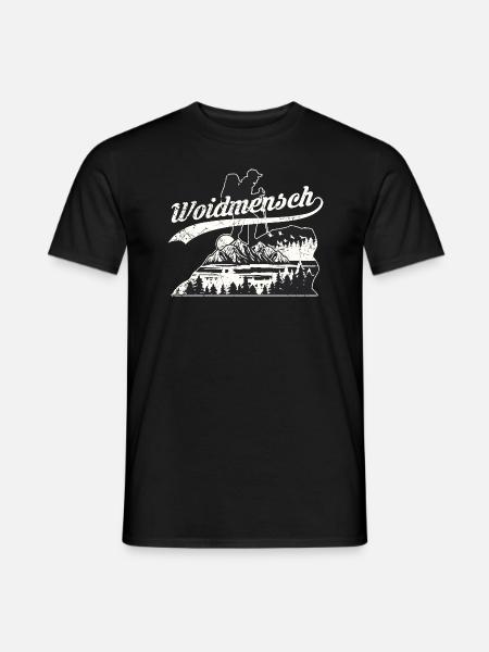 Woidmensch Waldmensch - Männer T-Shirt - Schwarz