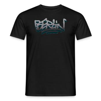 Berlin Graffiti Shirt Style streetart culte urbain - T-shirt homme - noir - Devant - AI Model Male 178 light (178cm)