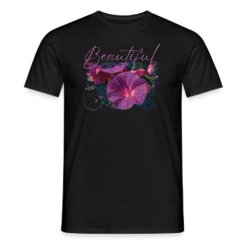 Beautiful Cybele Flowers - Men's T-Shirt - black - Front - AI Model Male 178 light (178cm)