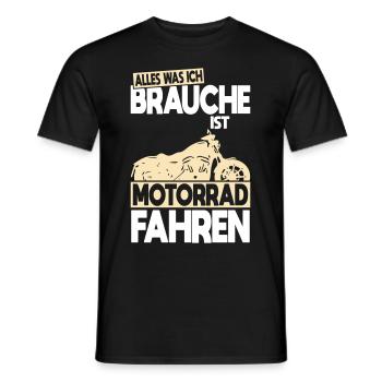 Tout ce dont j’ai besoin, c’est de faire de la moto - T-shirt homme - noir - Devant - AI Model Male 178 light (178cm)
