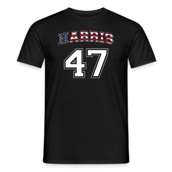 Harris 47e présidente - Kamala Harris 2024 Pour - T-shirt homme - noir - Devant - AI Model Male 178 light (178cm)