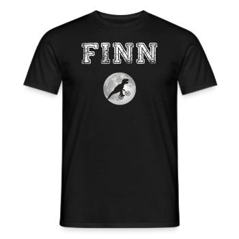 FINN - Schöner Jungen Name mit Dinosaurier - Männer T-Shirt - Schwarz - Vorne - AI Model Male 178 light (178cm)