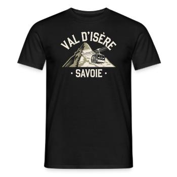 Val d'Isère - Savoie - T-shirt homme - noir - Devant - AI Model Male 178 light (178cm)