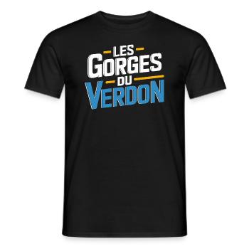 Les Gorges du Verdon - T-shirt homme - noir - Devant - AI Model Male 178 light (178cm)