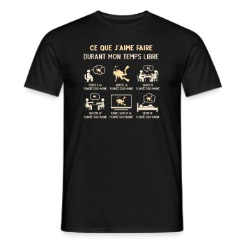Plongeur Plongée Sous Marine Humour Temps Libre - T-shirt homme - noir - Devant - AI Model Male 178 light (178cm)