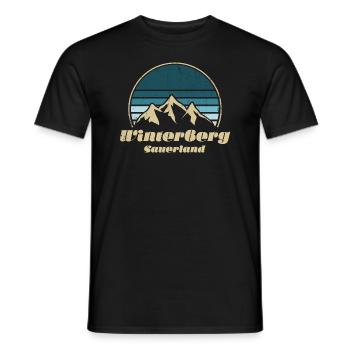 Winterberg Wander Ski Urlaub - Männer T-Shirt - Schwarz - Vorne - AI Model Male 178 light (178cm)