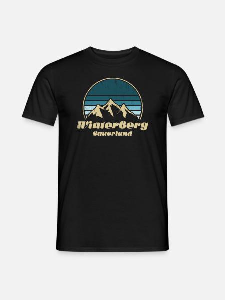 Winterberg Wandelen Skivakantie - Heren T-shirt - zwart