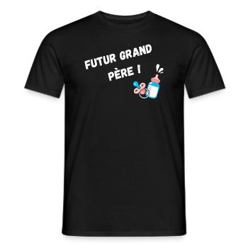 Futur Grand Père ! - T-shirt homme - noir - Devant - AI Model Male 178 light (178cm)