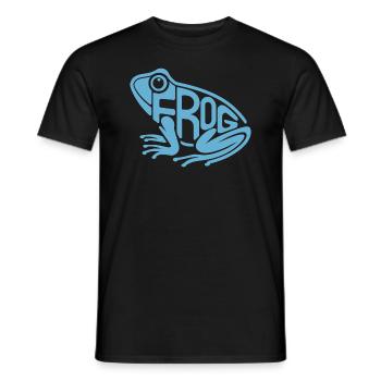Verspielte Frosch-Typografie - Männer T-Shirt - Schwarz - Vorne - AI Model Male 178 light (178cm)