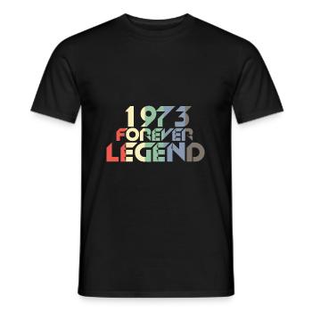 1973 Anniversaire de la légende de Forever Legend - T-shirt homme - noir - Devant - AI Model Male 178 light (178cm)