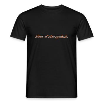 Proud to be a cyclist bike bikes - Men's T-Shirt - black - Front - AI Model Male 178 light (178cm)