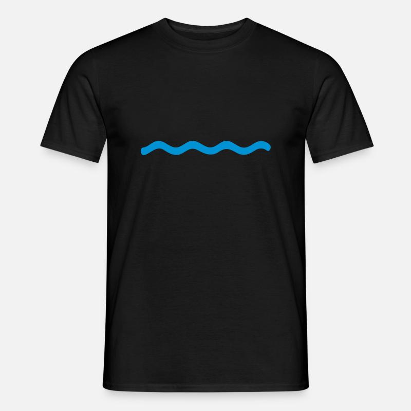 Wellen - Männer T-Shirt - Schwarz