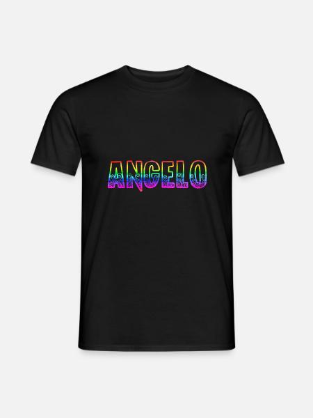 angelo rs rainbow - Men's T-Shirt - black