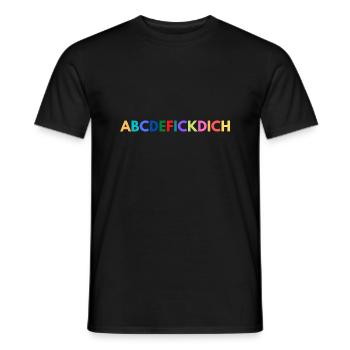 ABCDEFICKDICH - Männer T-Shirt - Schwarz - Vorne - AI Model Male 178 light (178cm)