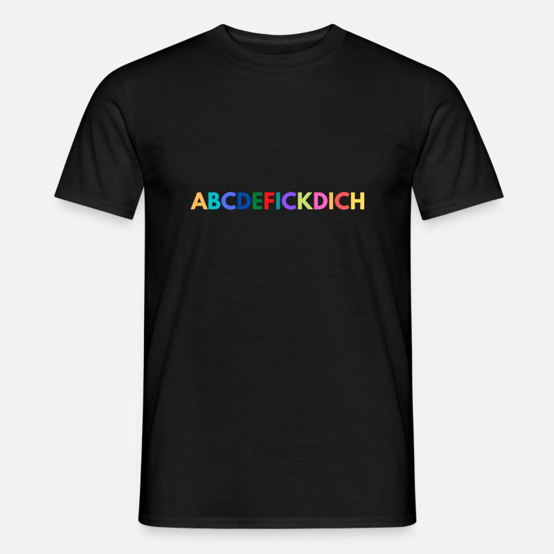 ABCDEFICKDICH - Männer T-Shirt - Schwarz