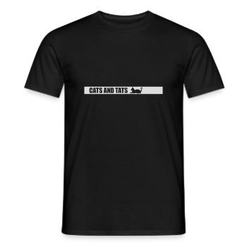 Citation de chats et de tats - T-shirt homme - noir - Devant - AI Model Male 178 light (178cm)